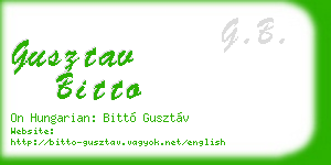 gusztav bitto business card